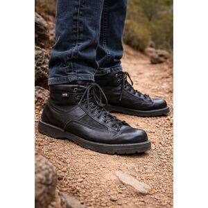 Danner Black Leather Lace Up Hiking Combat Boots  Mens Size 8.5